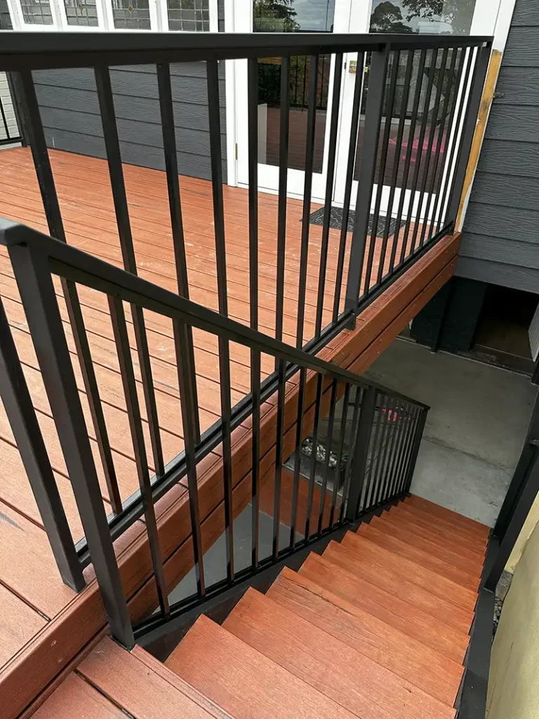 black steel balustrade for stairs